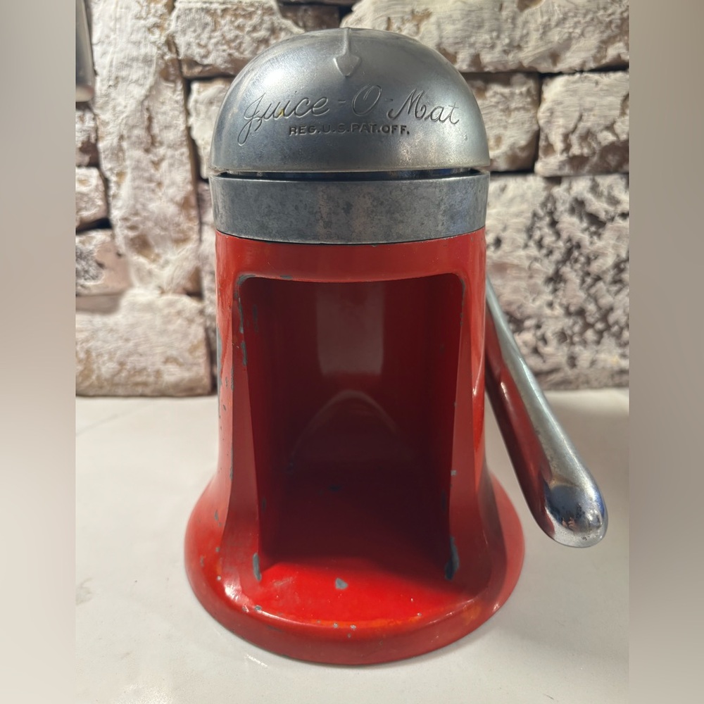Red & Chrome Vintage Juice O Mat Juicer